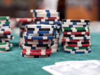 casino poker chips table